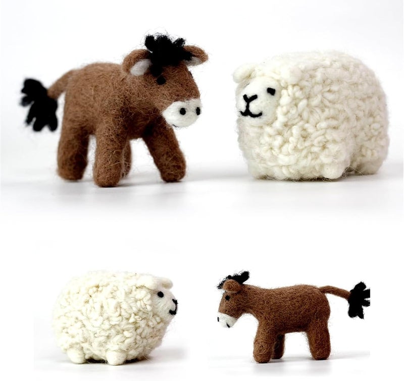 ThinkThings Nativity Felting Kits,Needle Felting kit,Gift Needle Felting Kits for Beginners,Wool Felting Doll with DIY Instruction (4PCS Kits) - Image 5